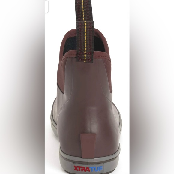 XTRATUF Women's 6 In Ankle Deck Boot Maroon - Picture 2 of 10
